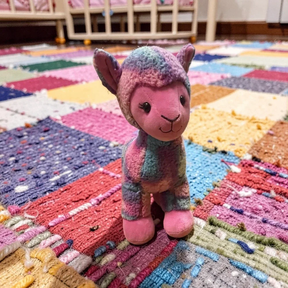 Build-A-Bear Workshop Pink Blue Purple Tie Dye Llama Plush Stuffed Animal 027027